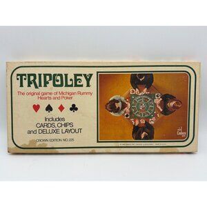 Tripoley Crown Edition No. 225 Complete Game Includes Cards Chips And Deluxe Lay